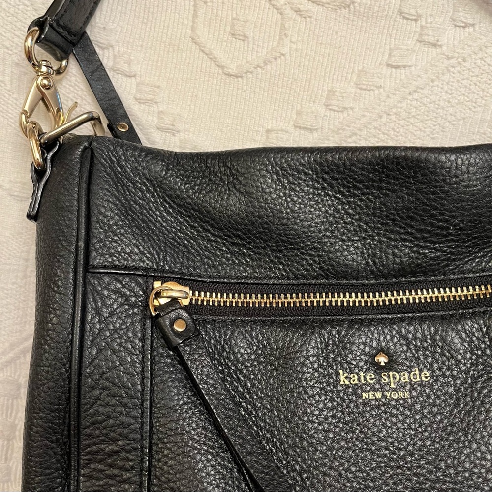 Kate Spade Black Pebbled 100% Cow Leather Crossbody Bag - Picture 15 of 15